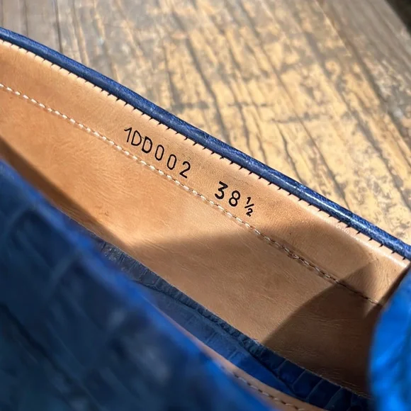 Blue Prada loafers in excellent condition